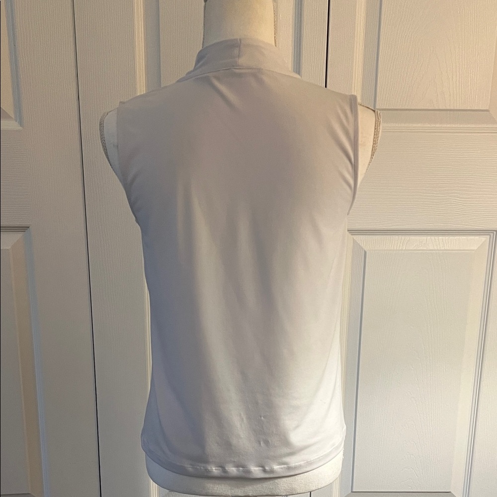 Calvin Klein Ivory Sleeveless Blouse - Picture 4 of 6